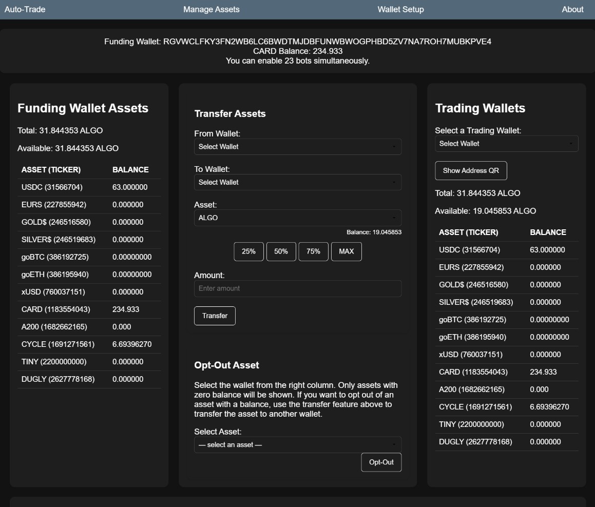 Manage Assets Screen