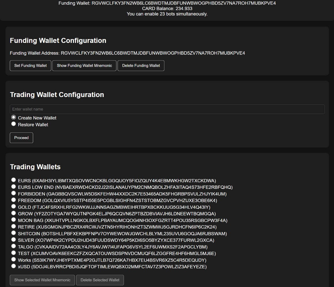 Configuration Screen